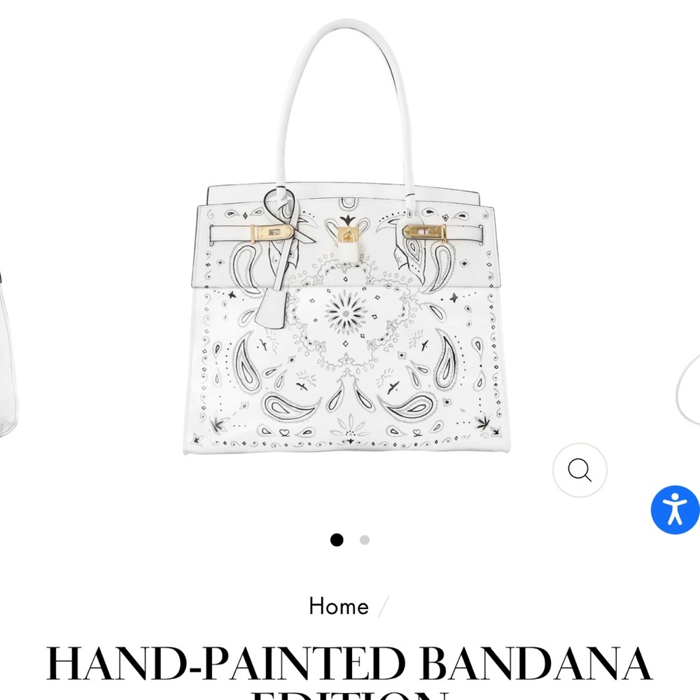 DE-VESI DEVESI HAND PAINTED BANDANA LIMITED EDITION TOTE BAG PURSE NEW